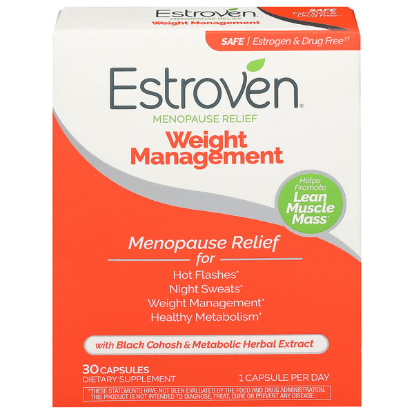 Estroven Weight Management for Menopause Relief Clinically Proven Gluten-Free- 30pk